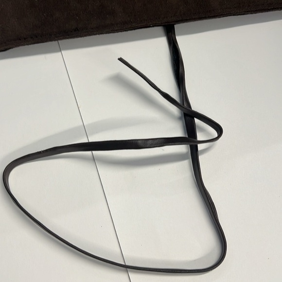 Yves Saint Laurent Dark Brown Suede Clutch - Picture 8 of 10